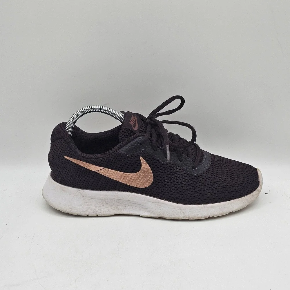 Nike Tanjun Shoes Womens Size 9 Bordeaux‎ Mesh Running Rose Gold 812655-607